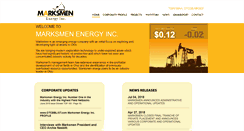 Desktop Screenshot of marksmenenergy.com